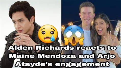 alden iyot maine|Alden Richards Reacts To Maine Mendoza’s Engagement With Arjo Ata.